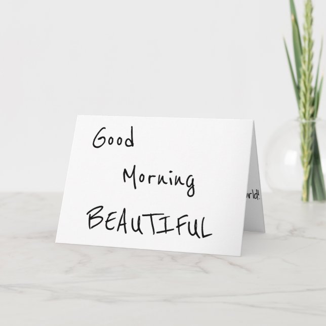 BRA MORNING BEAUTIFUL... "TILL MIN BRIDE ATT BE" KORT (Framsida)