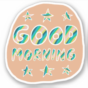 BRA MORNING Cute Colorful & Roligt Handletare Klistermärken