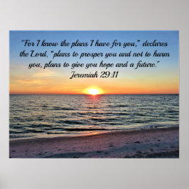 BRA MORNING GOD JEREMIAH 29:11 SUNRISE POSTER