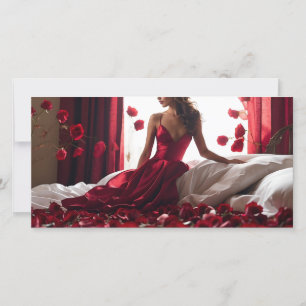 Bra morse Valentine Girl Greeting Card