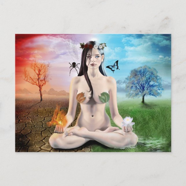 Bra mot Evil- Goth Goddess Vykort (Framsida)