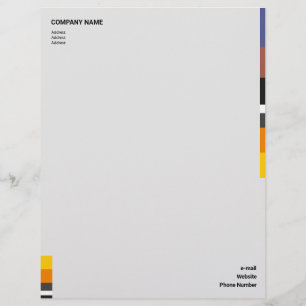Bra Multifärgad Classic Lateral Rand Letterhead Brevhuvud