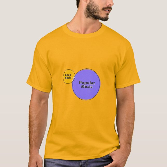 Bra Music Popular Music-venndiagram T Shirt (Framsida)