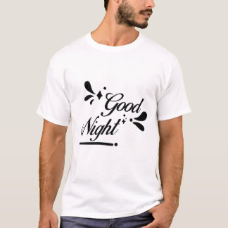 Bra Natt - fredligt Måne & stjärndesign T Shirt
