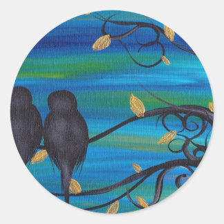 Bra natt min kärlek runt klistermärke