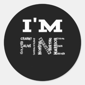 Bra Neuropati Pain Fibromyalgia Awareness Runt Klistermärke