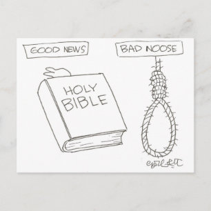 Bra News! (Bibel) Bad Noose (handmansknapp)( Vykort