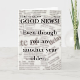 Bra News Birthday Greeting Card Kort