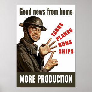 Bra News from Home - WWII Propaganda Poster