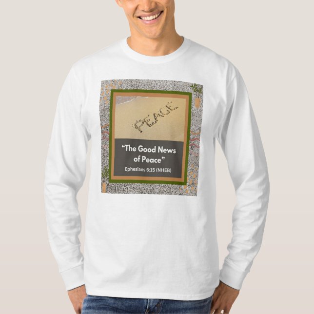 Bra News of Peace - Långärmad White t-shirt (Framsida)