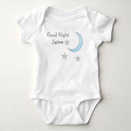 Bra Night (Baby Namn) Blue Måne och Stars Dream Tee Shirt