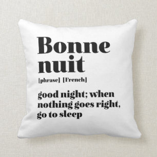 Bra  Night Bonne Nuit - inspirerande Fransk Kudde