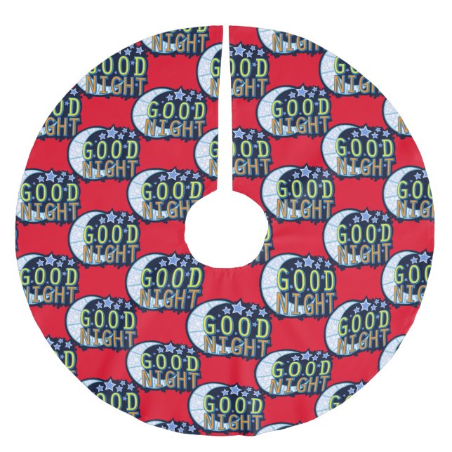 Bra Night Crescent Måne Thunder_Cove Julgransmatta Borstad Polyester (Framsidan)