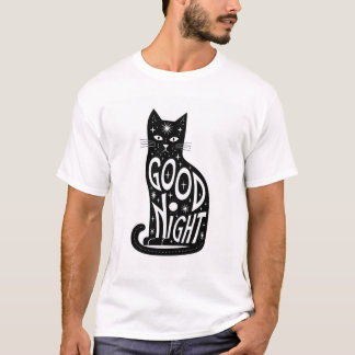Bra Night-kattdesign t-shirt
