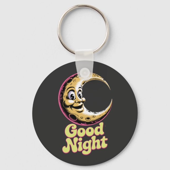 Bra Night Retro Måne Nyckelring (Framsida)