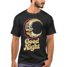 Bra Night Retro Måne T-Shirt