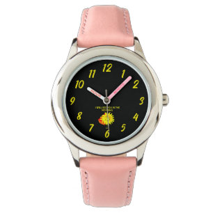 Bra Night Sol Kids Rosa Leather Watch Armbandsur
