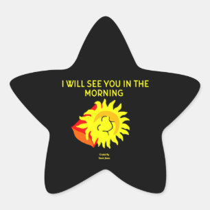 Bra Night Sol Star Sticker Stjärnformat Klistermärke