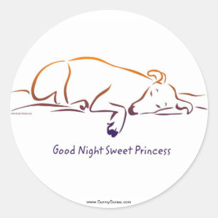 Bra Night Sweet Princess-klistermärken Runt Klistermärke