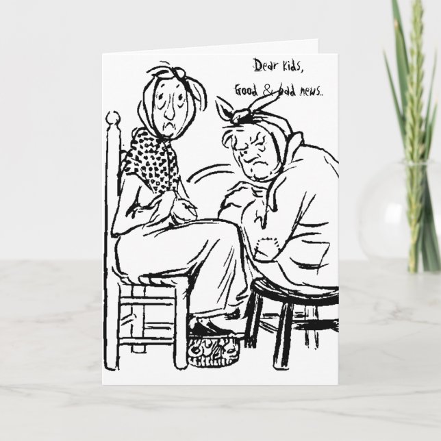 Bra nyheter och dåliga nyheter.. kort (Framsida)