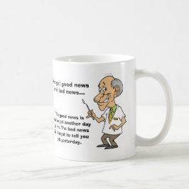 Bra nyheterna och dåliga nyheter kaffemugg
