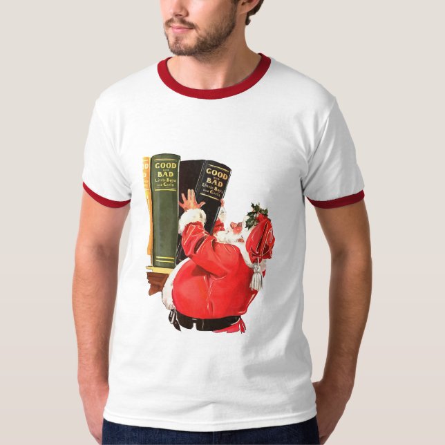Bra och dåliga listor Roligt Vector Art T Shirt (Framsida)