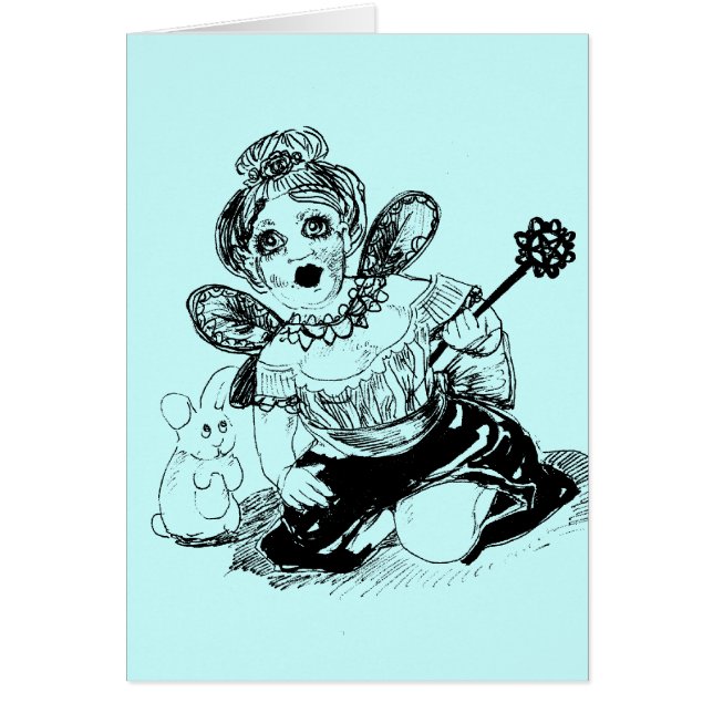 Bra Önskemål Fairy Hälsningskort (Framsidan)