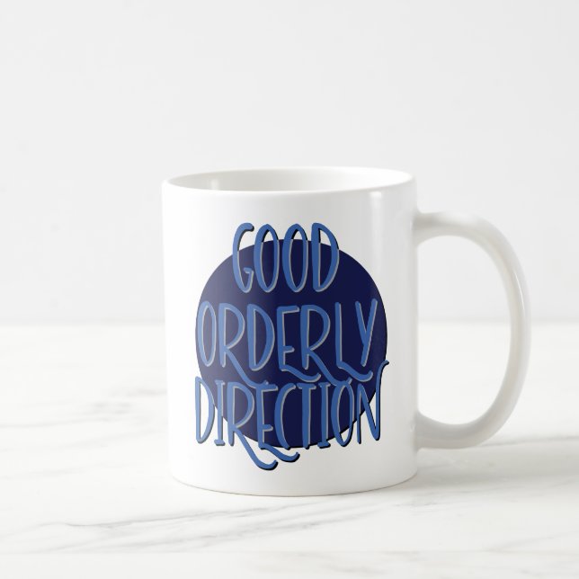 Bra Ordre Direction Recovery Slogan Mugg (Höger)