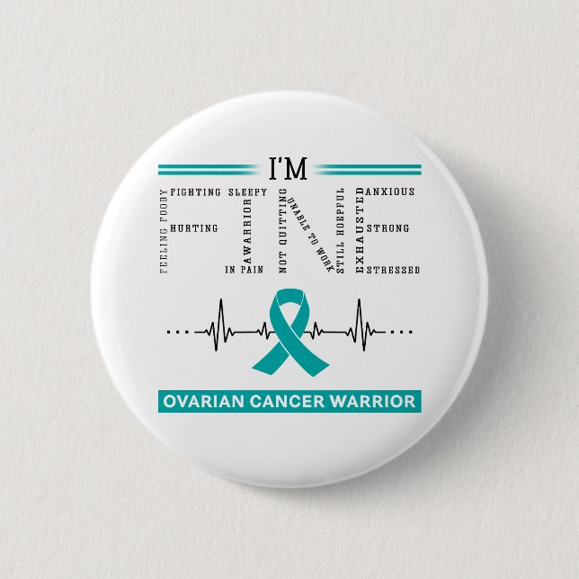 Bra Ovarian Cancer Warrior Knapp (Framsida)