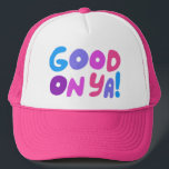 BRA PÅ JA! Cute Colorful Handlettering Aussie Keps<br><div class="desc">Den här designen finns också på skjortor,  klistermärken,  kort,  mugg och knappar. Se till att besöka min butik för mer design också. Eller om du vill ha någon anpassningsbar,  så säg till.</div>