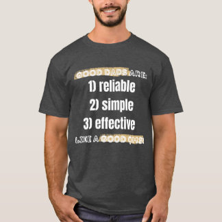 Bra pappor, bra QMS mörk T-Shirt