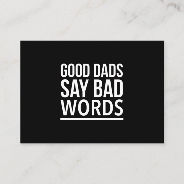 Bra pappor säger dåliga citat av ord från lustiga  visitkort (Framsida)