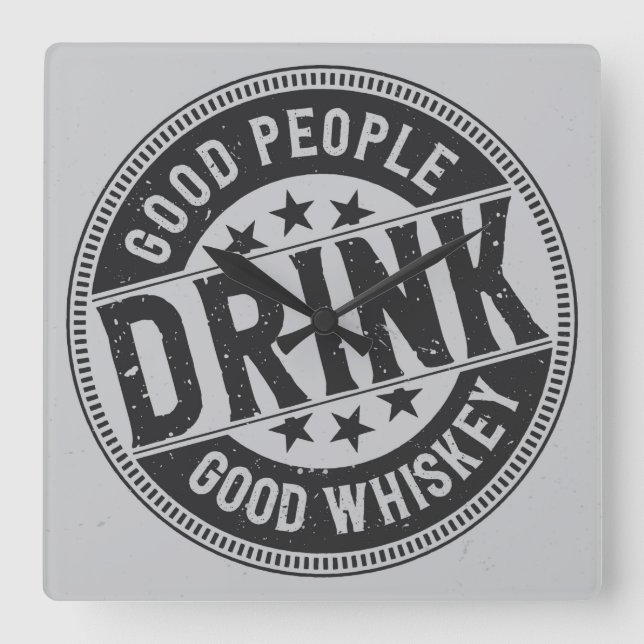Bra People Drink Fyrkantig Klocka (Framsida)