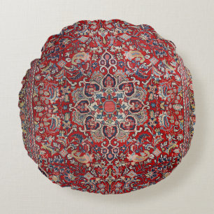 Bra Persia Bijar Red Blue Gult Rund Kudde
