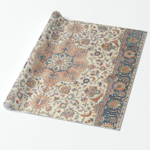 Bra Persia Tabriz Blue Rust Orange Presentpapper
