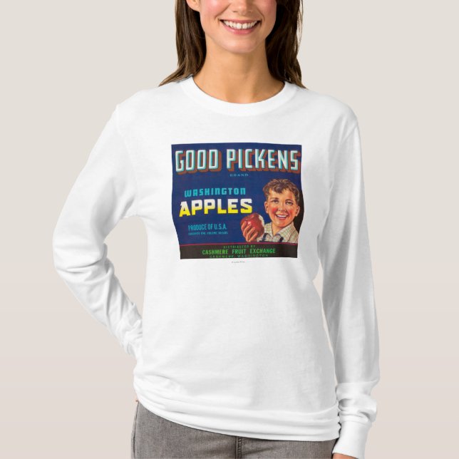 Bra Pickens Apple etikett - Cashmere, WA Tee (Framsida)