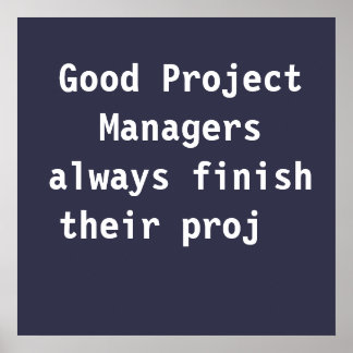 Bra Project Managers Funny Berömd PMO-offert Poster