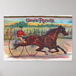 Bra Record Vintage Horse Tävla Poster