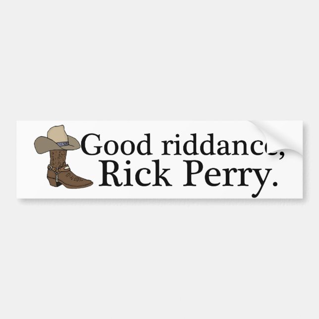 Bra Riddance, Rick Perry Bildekal (Framsidan)