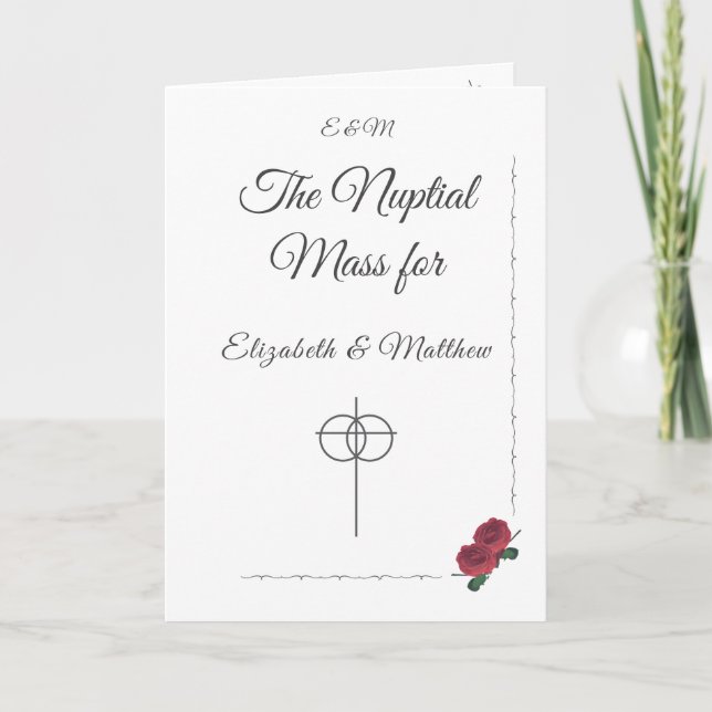 Bra Ro katolska Bröllopsprogrammet Program (Framsida)