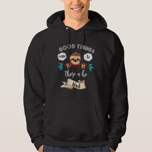 Bra Sak Kom de som väntar långsamt aktivt Hoodie (Framsida)