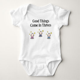 Bra Sak Kom in Threes, Triplet Spädbarn Gift, T Shirt