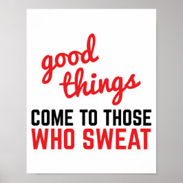 Bra Sak Kom Sweat Gym Quote Poster