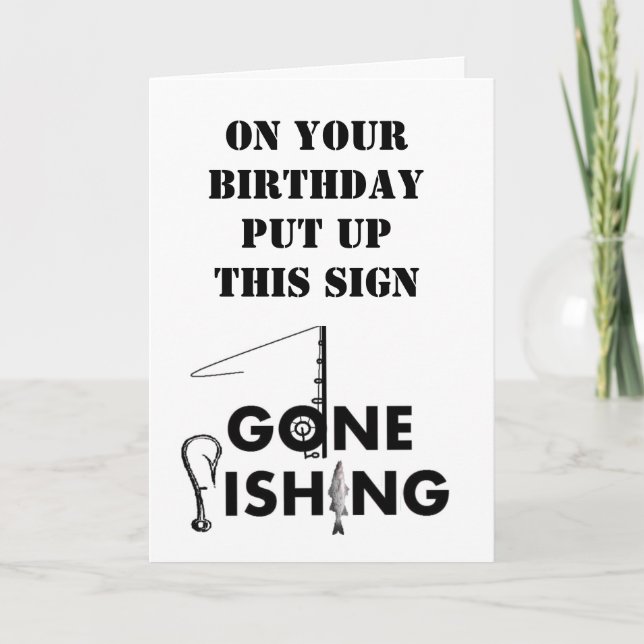 BRA SAK KOM TILL DEM SOM "BAIT" BIRTHDAY KORT (Framsida)