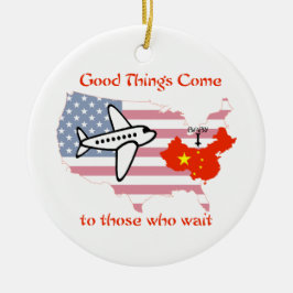 Bra Sak Kom till dem som väntar - China adoption Julgransprydnad Keramik