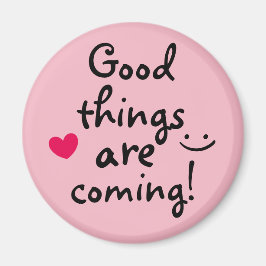 Bra sak kommer Cute Rosa Heart Lucky Magnet