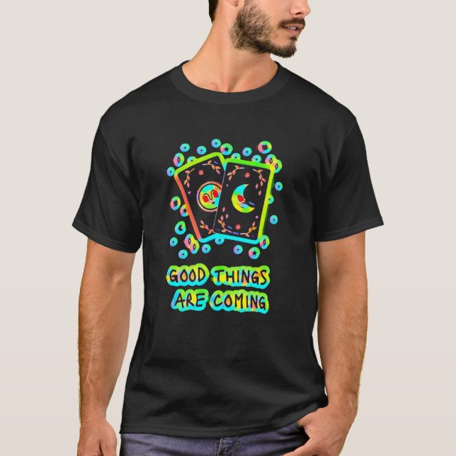 Bra Sak kommer med Tarot Card Sol Måne T Shirt (Framsida)