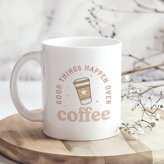 Bra Sak sker över kaffe i Kärlek-kaffet Lustigt. Kaffemugg (Skapare uppladdad)