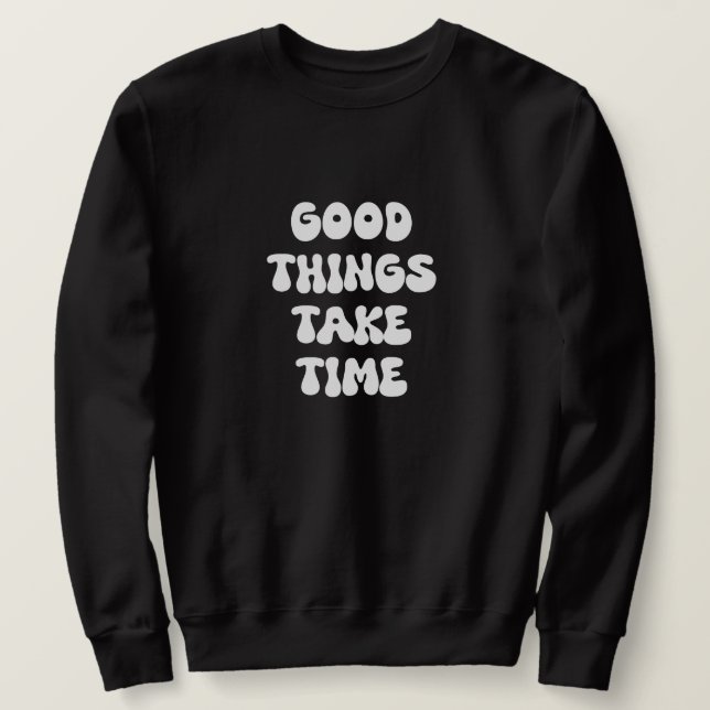 Bra Sak tar tid Lång Ärmad Tröja (Design framsida)