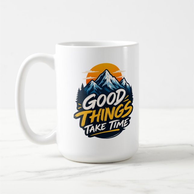Bra Saker Tar Tid BergsÄventyr  Kaffemugg (Vänster)